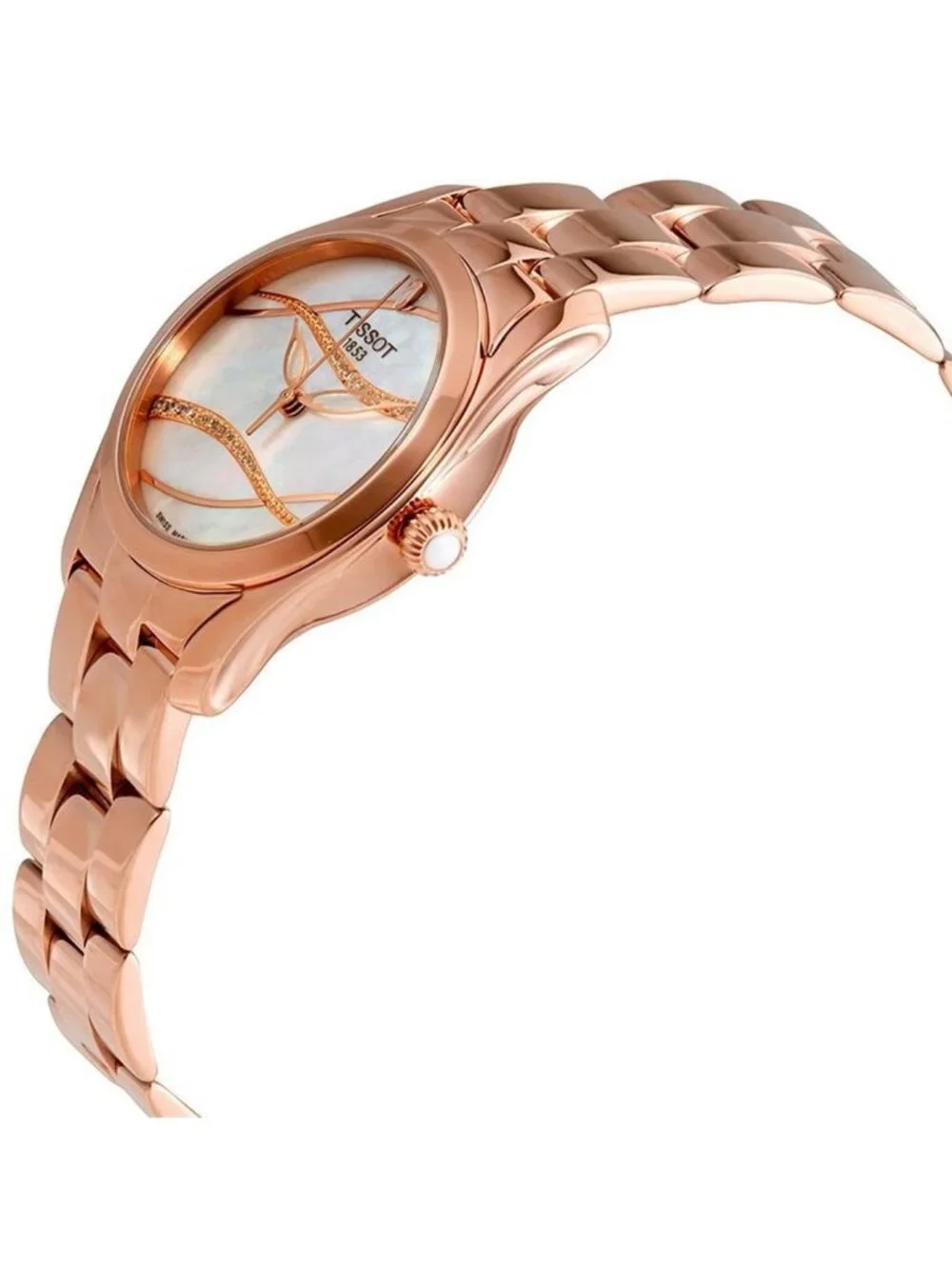 NWT Tissot T-Wave Mother of Pearl Diamond Dial Ladies Watch